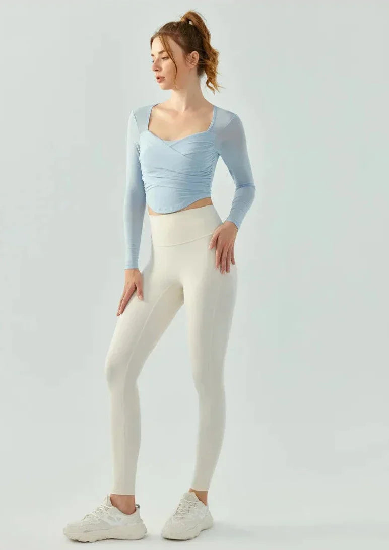 Stilla | T-Shirt Den Sport Torsadé Med Lange Ærmer