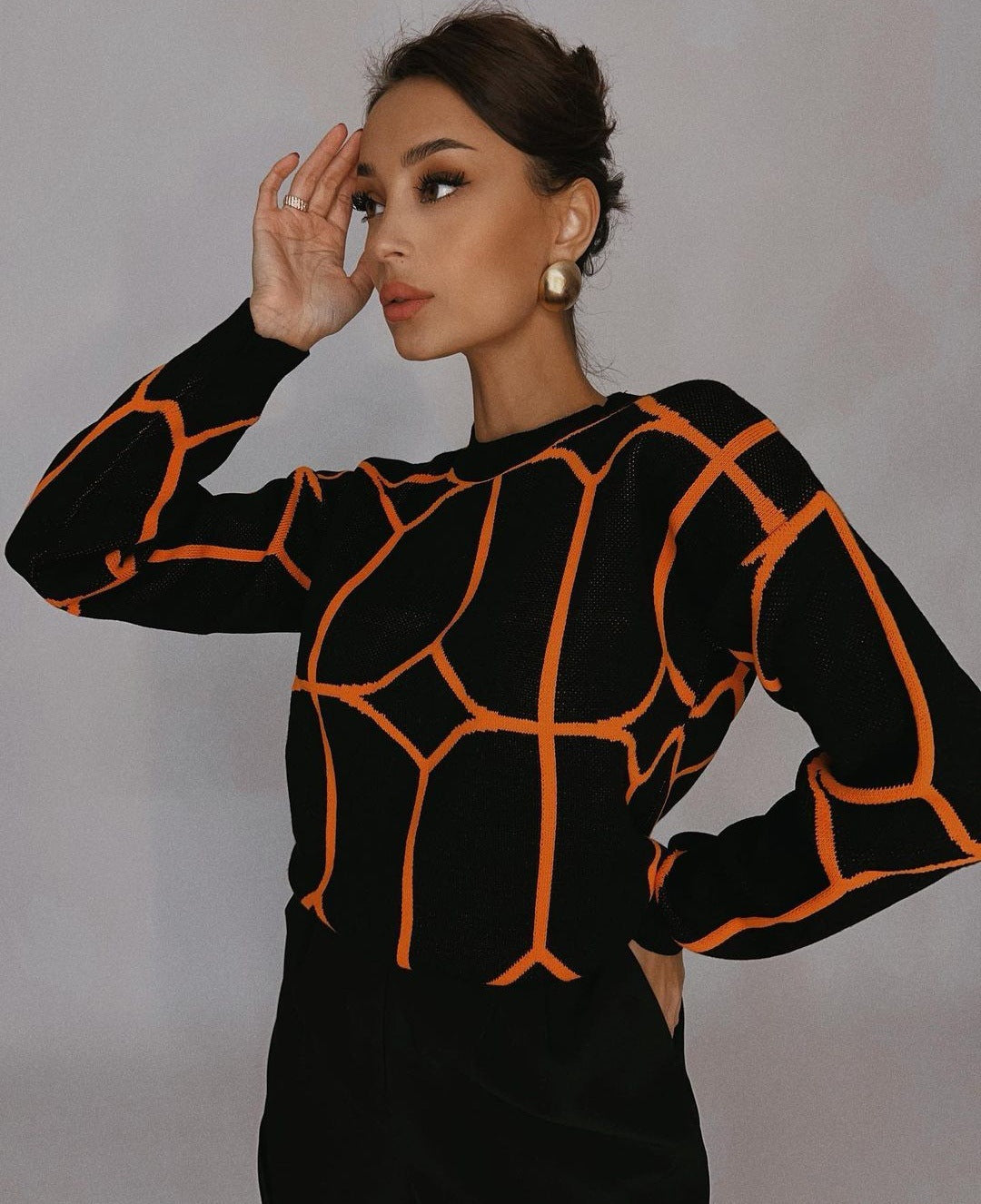 Stilla | Pullover Af Geometrisk Strik