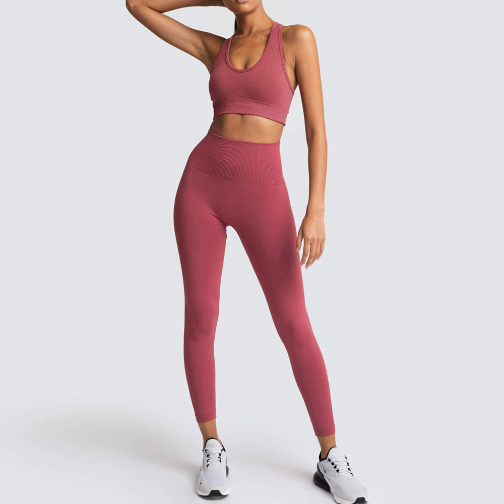 Dame Sports-BH og Høj Talje Leggings Sæt med åndbar og figurskabende egenskab Stilla