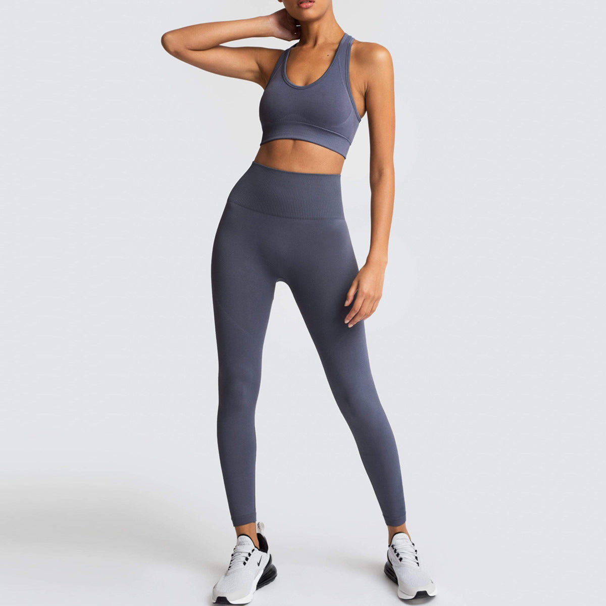 Dame Sports-BH og Høj Talje Leggings Sæt med åndbar og figurskabende egenskab Stilla