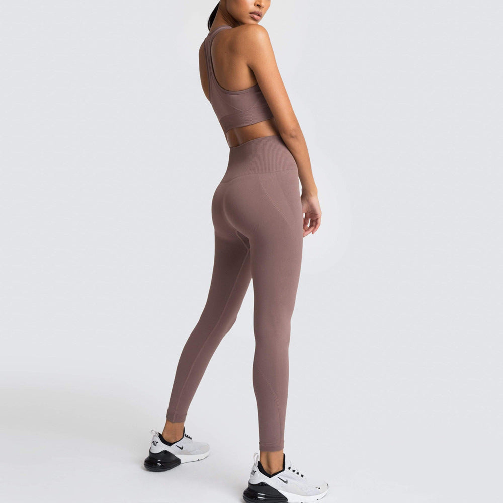 Dame Sports-BH og Høj Talje Leggings Sæt med åndbar og figurskabende egenskab Stilla