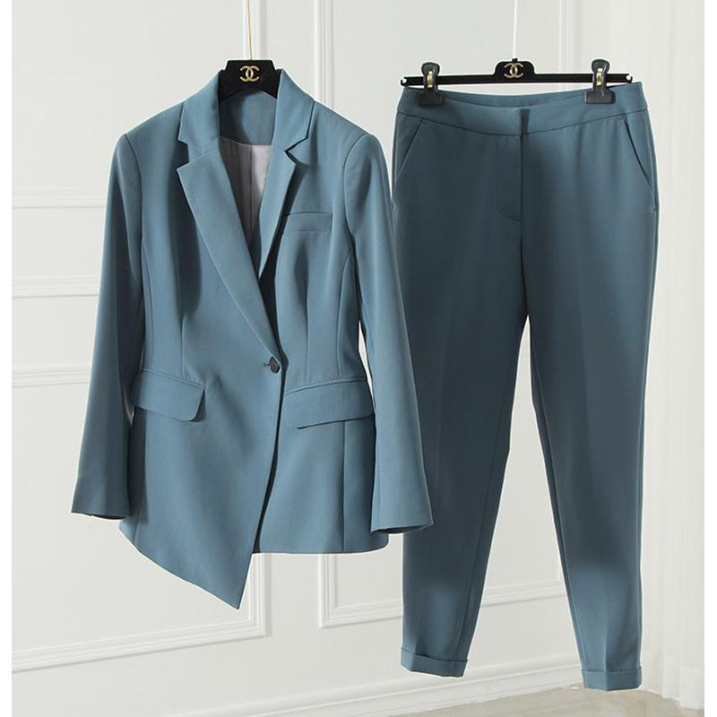Dame elegant blazer-bukse-sæt med moderne pasform og materialer af høj kvalitet Stilla