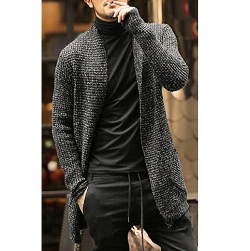 Herrer casual cardigan i groft strik Stilla