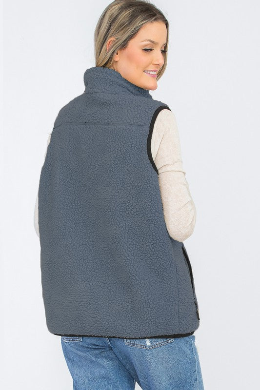 Stilla | Kvinders Sherpa Fleece Vest Top Jakke