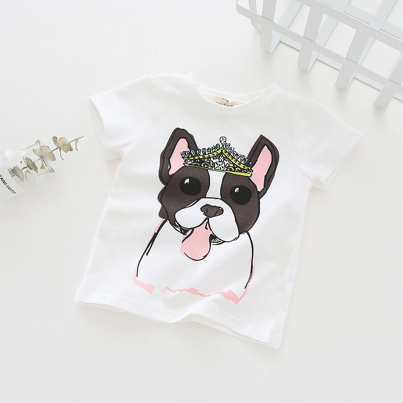 Børne Grafik Hund Trykke T-Shirt Stilla