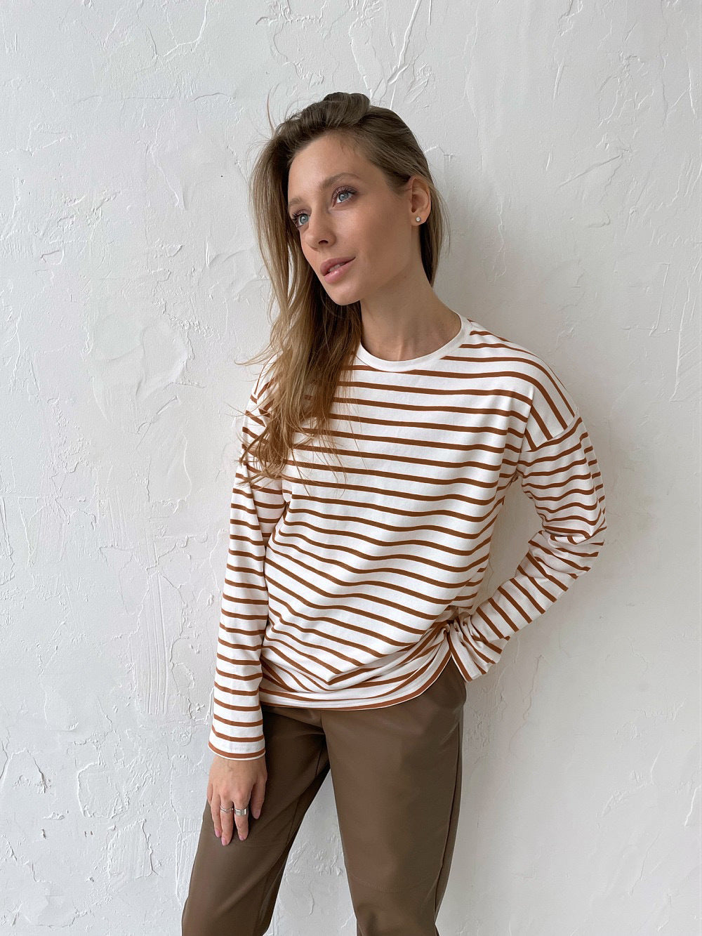 Stilla | Langærmet Stribet Bluse