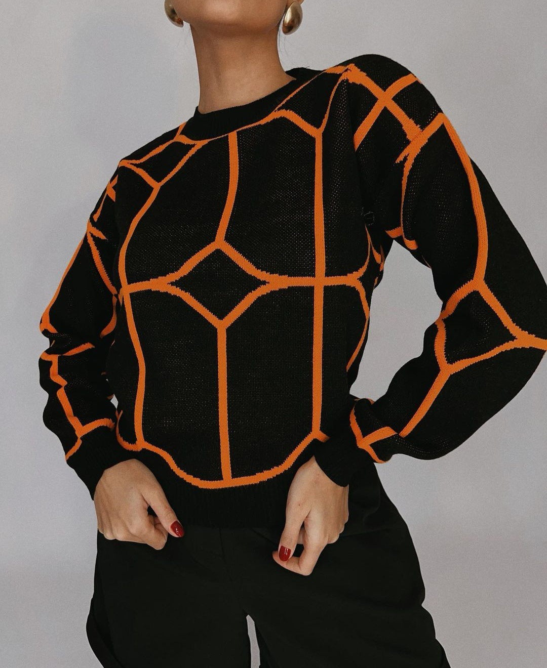 Stilla | Pullover Af Geometrisk Strik