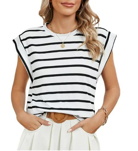 Stilla | Kvinder Sommer Casual Korte Ærmer Rund Halsudskæring T-shirts