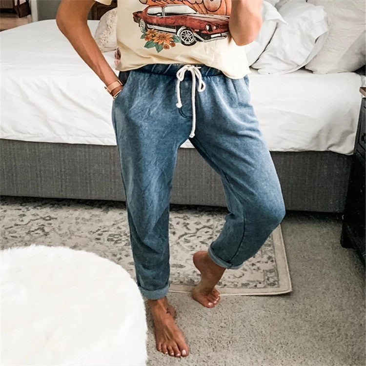Dame Behagelige Sweatpants med elastisk linning og snor Stilla