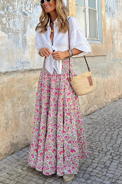 Stilla | Sommer Lange Nederdele Boho Print