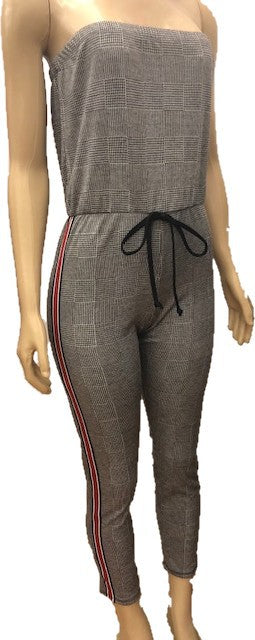 Stilla | Plaid Stripe Side Jumpsuit