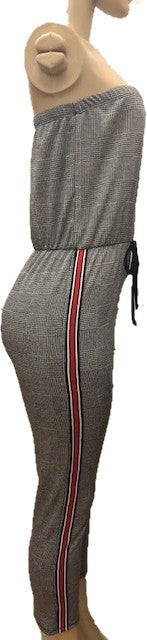 Stilla | Plaid Stripe Side Jumpsuit