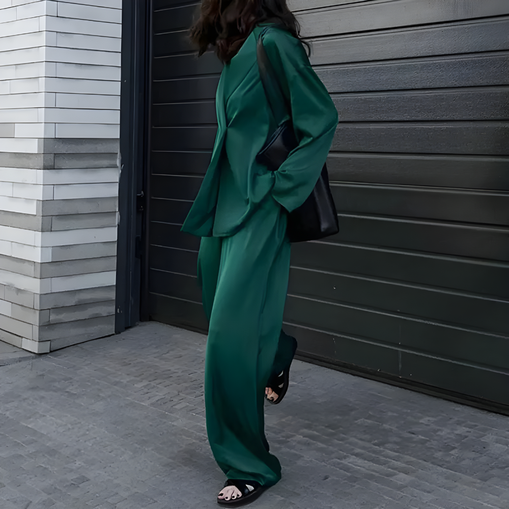 Stilla | Elegant Løst Skåret Bukser Med Oversize Blazer