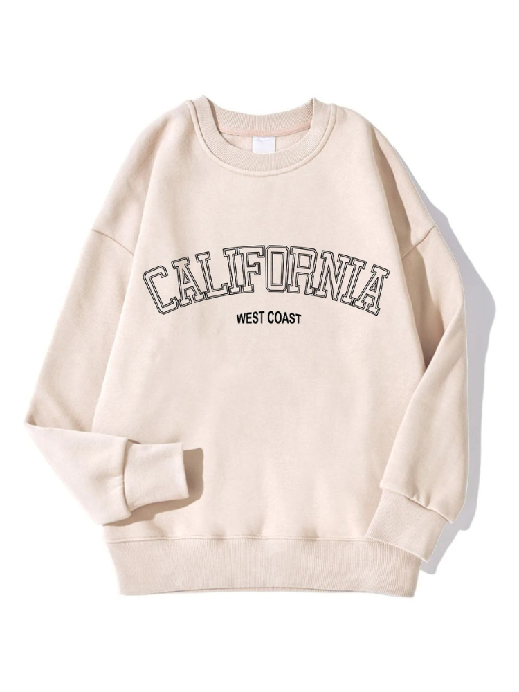 Stilla | Overstørrelse Sweatshirt Med California Tekstoptryk Til Damer
