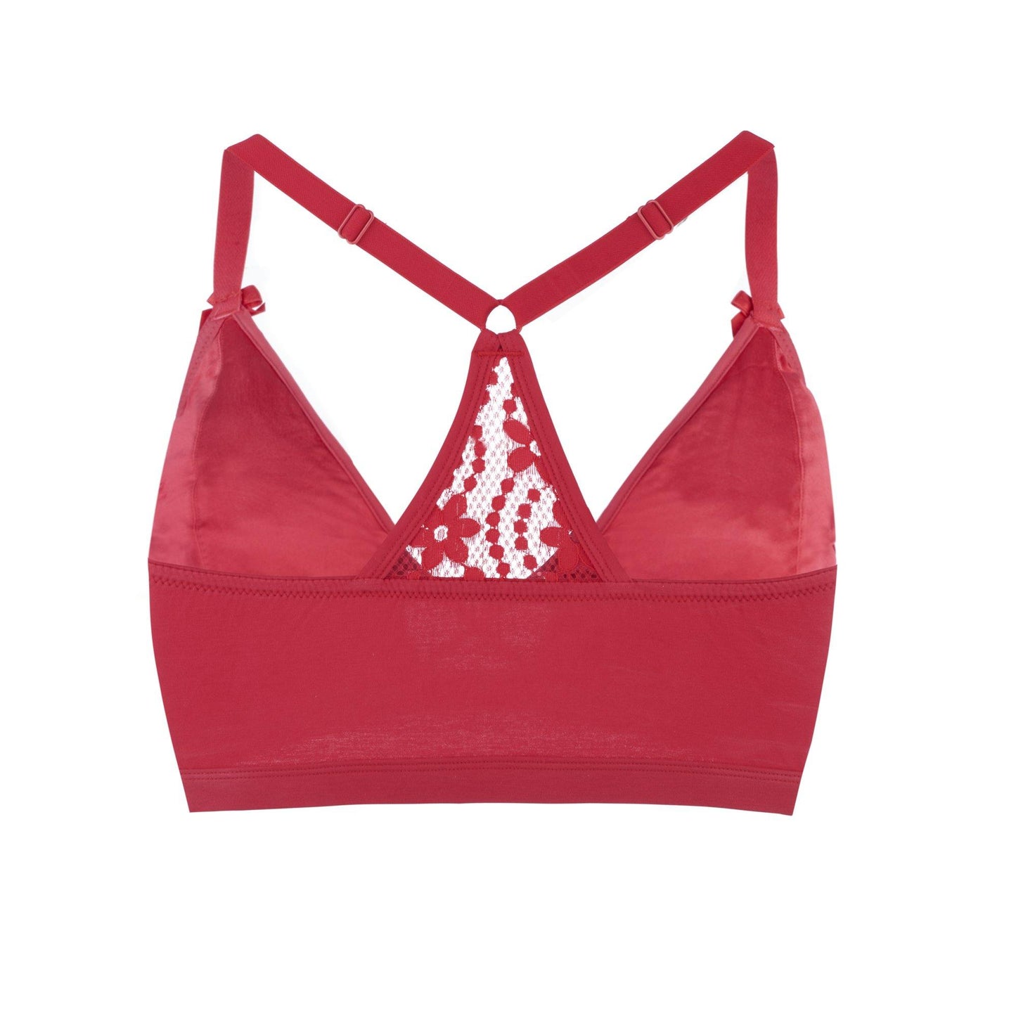Stilla | Rød Blonde Økologisk Bomuld & Silke Bralette