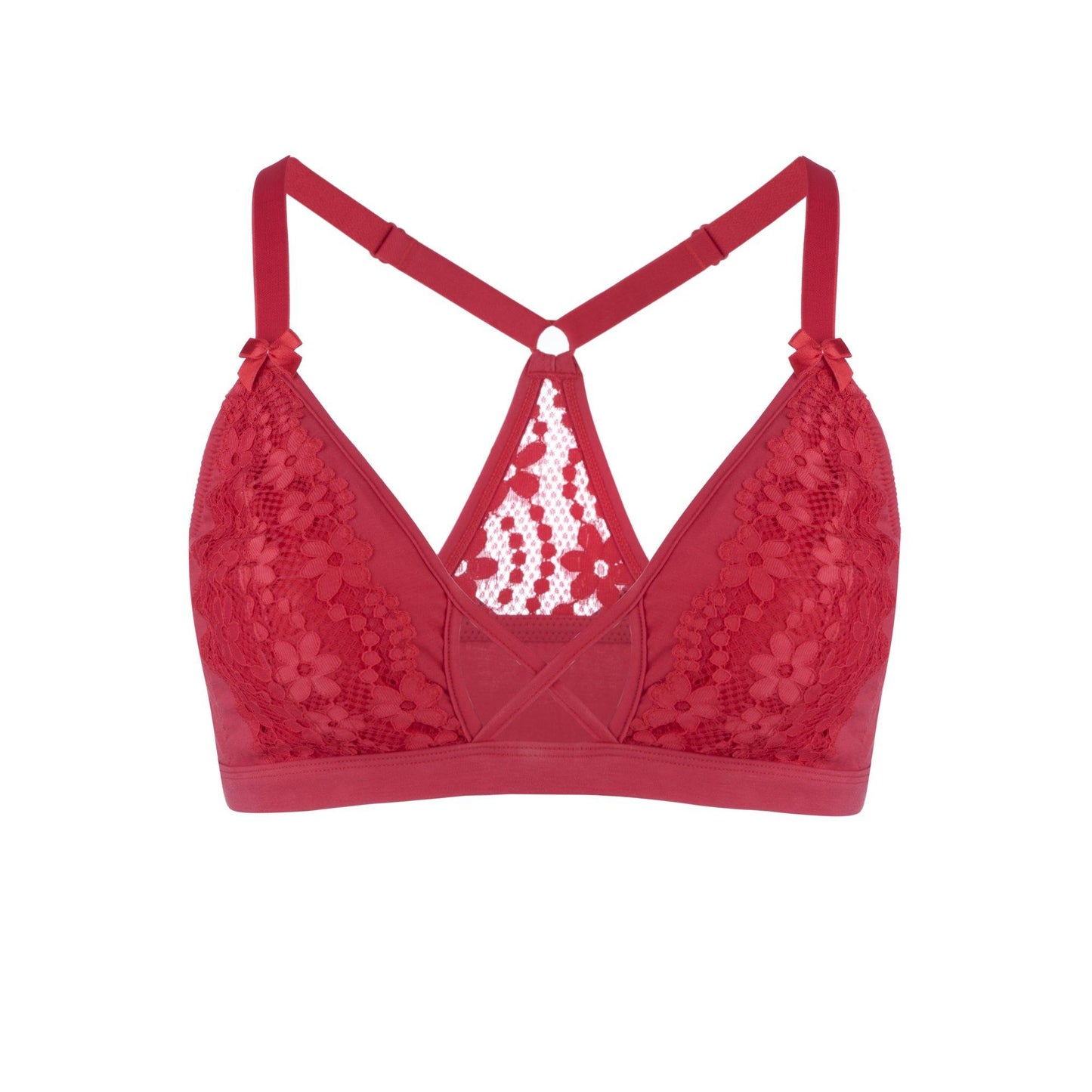 Stilla | Rød Blonde Økologisk Bomuld & Silke Bralette