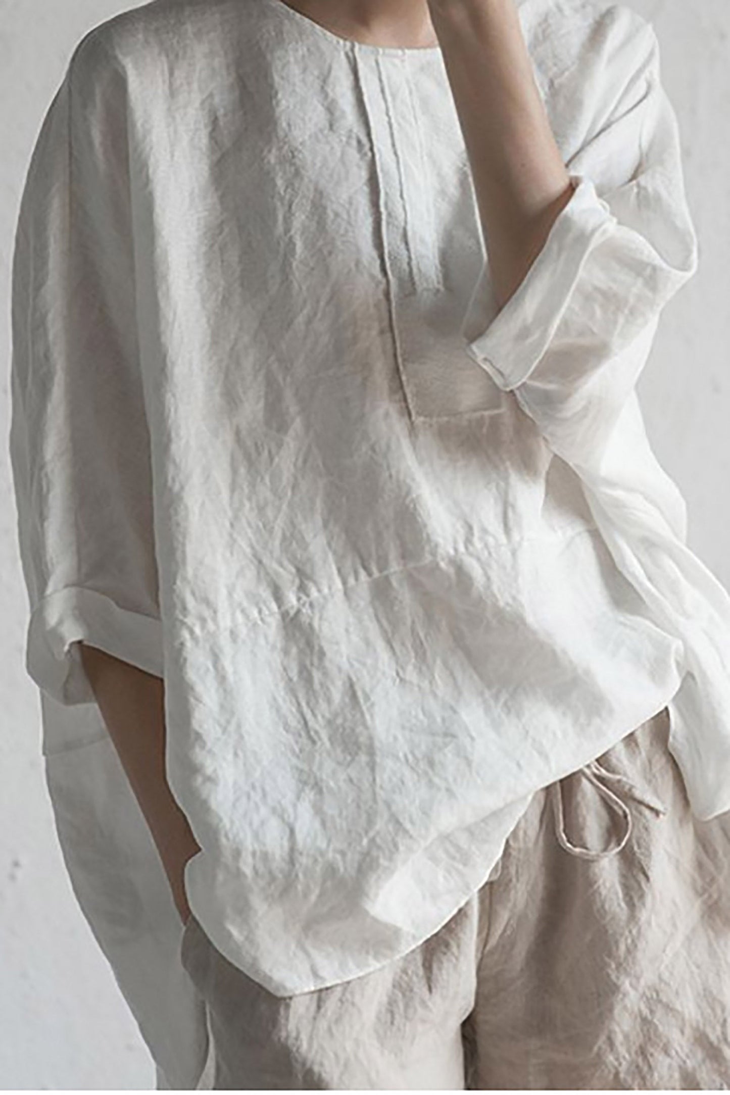 Stilla | Smart japansk bluse i hør