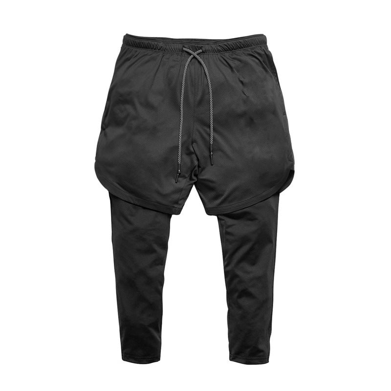Herre træningsshorts med integrerede leggings og elastisk talje Stilla