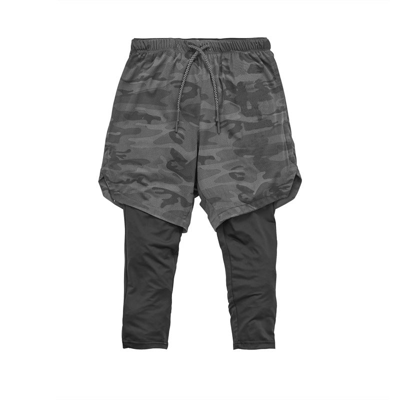 Herre træningsshorts med integrerede leggings og elastisk talje Stilla
