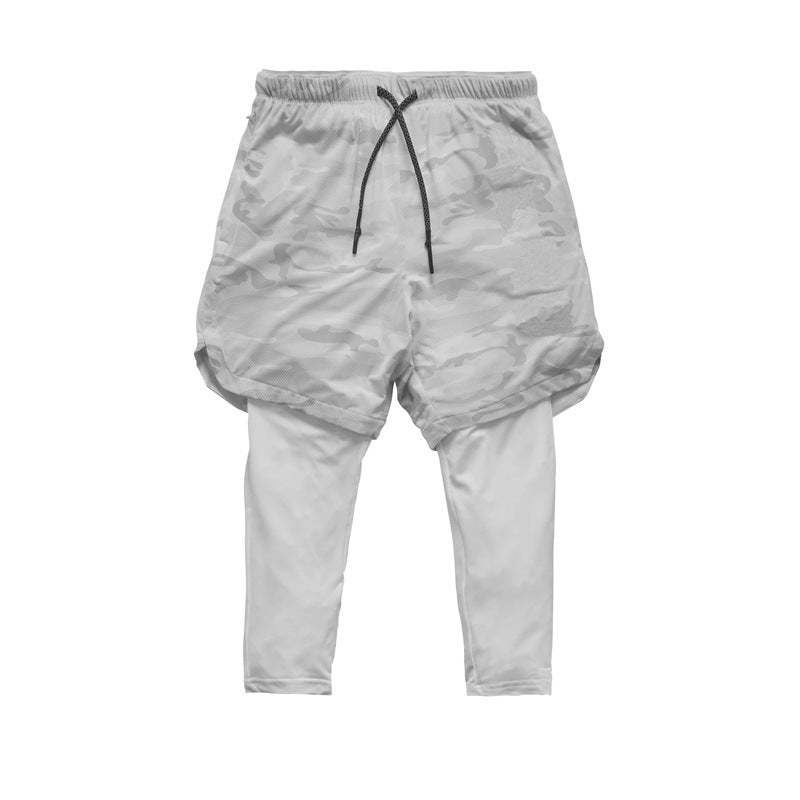 Herre træningsshorts med integrerede leggings og elastisk talje Stilla