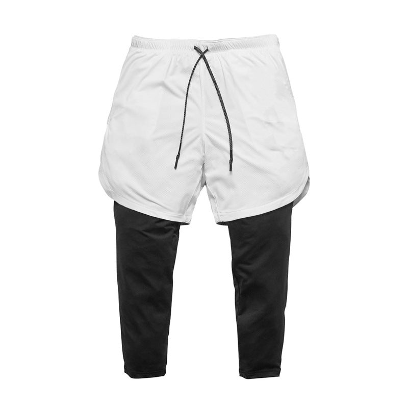 Herre træningsshorts med integrerede leggings og elastisk talje Stilla