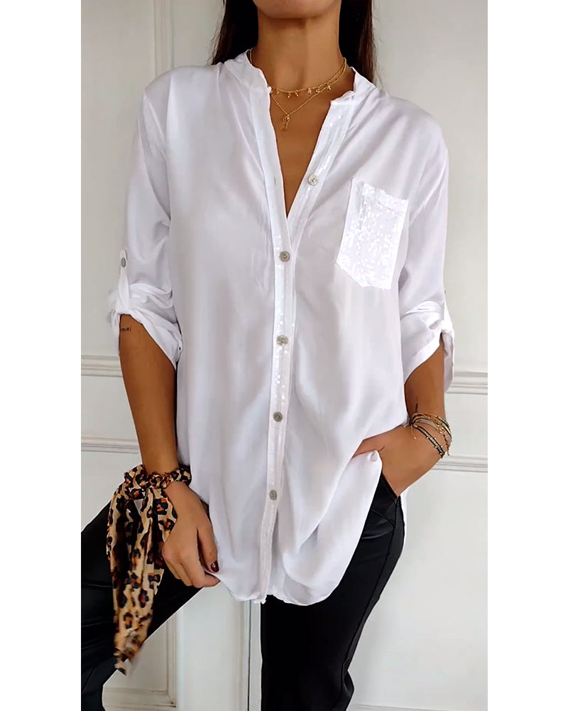 Stilla | Stilfuld Bluse med Glimmer Ikke specificeret Elegant & Strålende