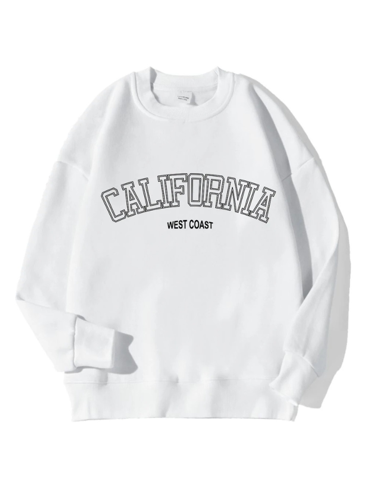 Stilla | Overstørrelse Sweatshirt Med California Tekstoptryk Til Damer