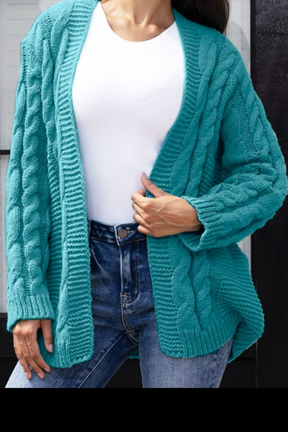 Stilla | Front Cable-Knit Cardigan