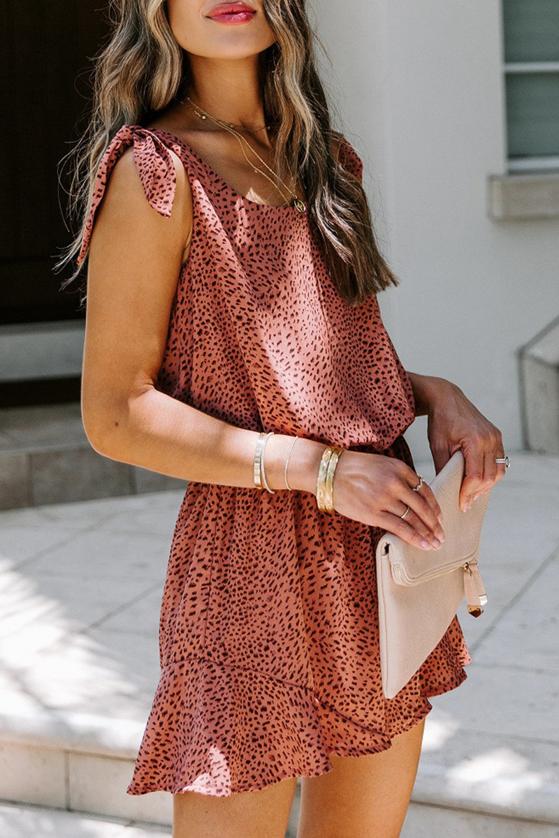 Stilla | Afslappet Print Patchwork Strop Design U Hals Løse Jumpsuits