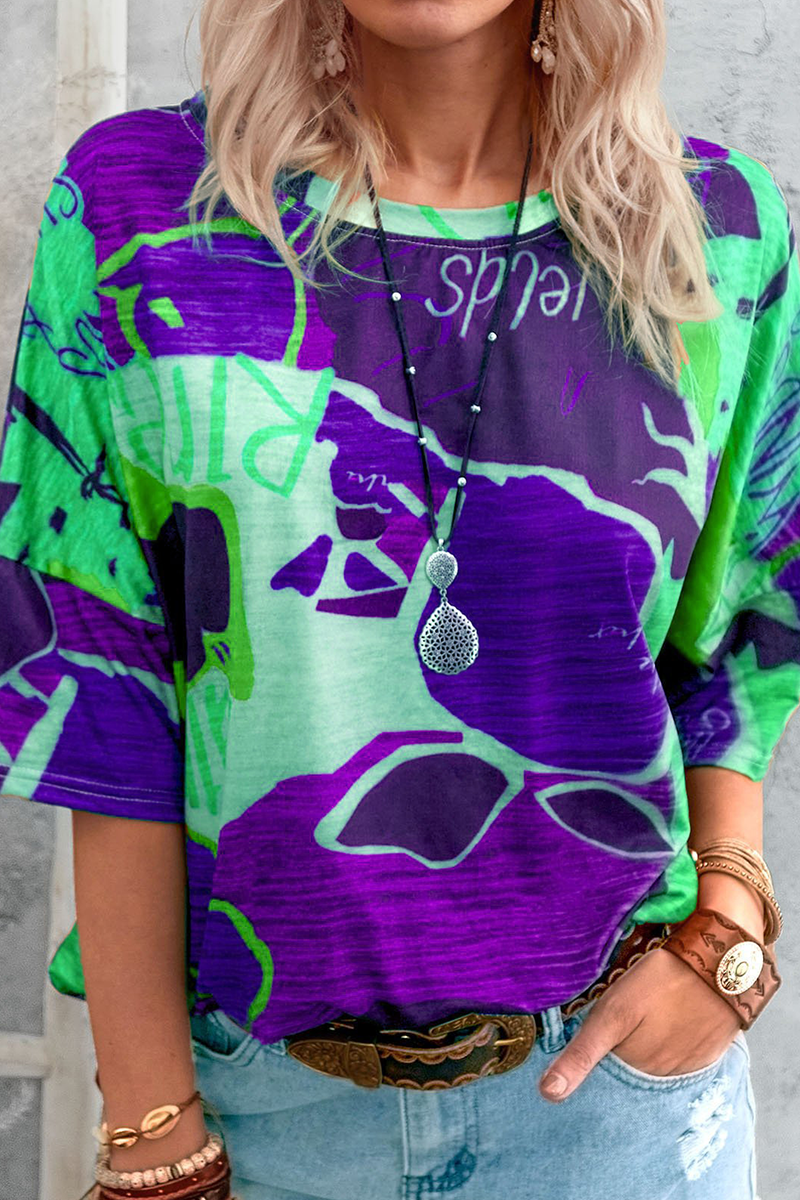 Stilla | Grundlæggende Street Print Rundhals T-shirts