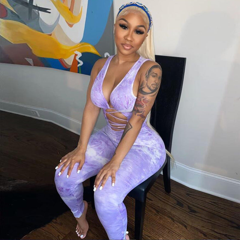 Dame sporty cut-out jumpsuit Stilla