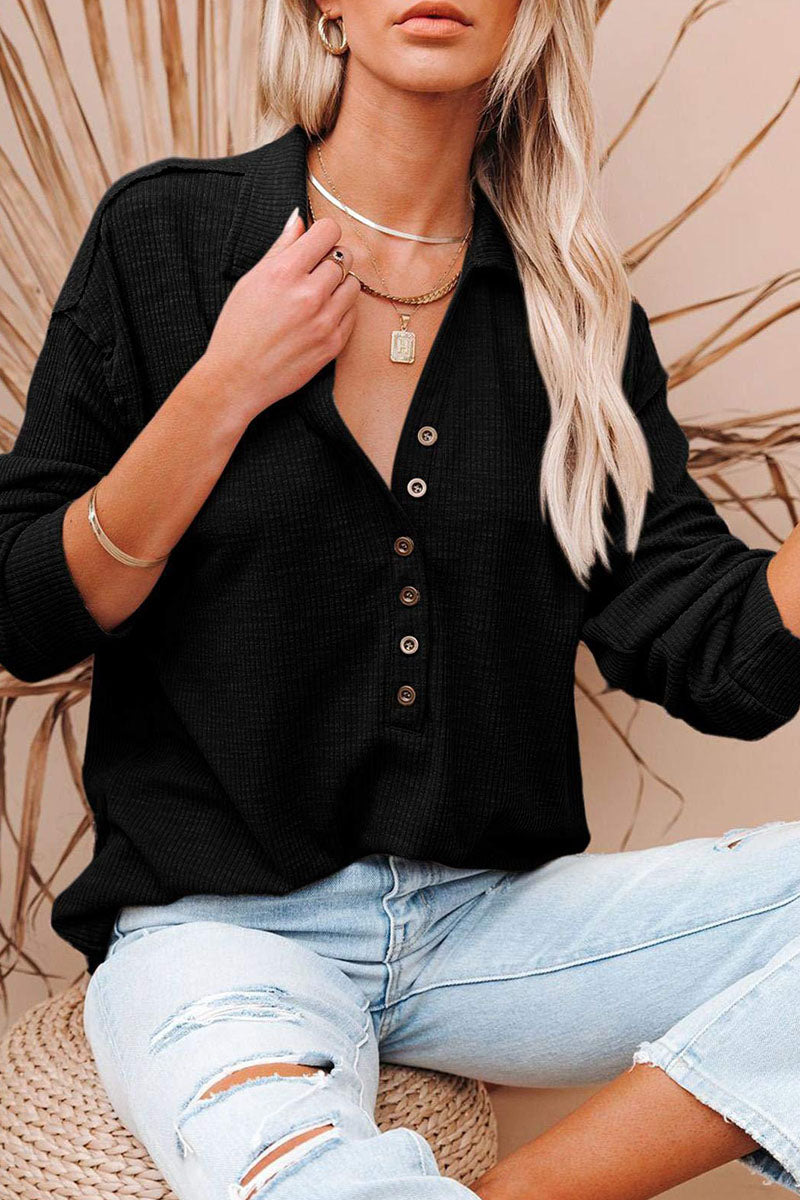 Stilla | T-shirts Med V-hals i Ensfarvet Patchwork Mode Street