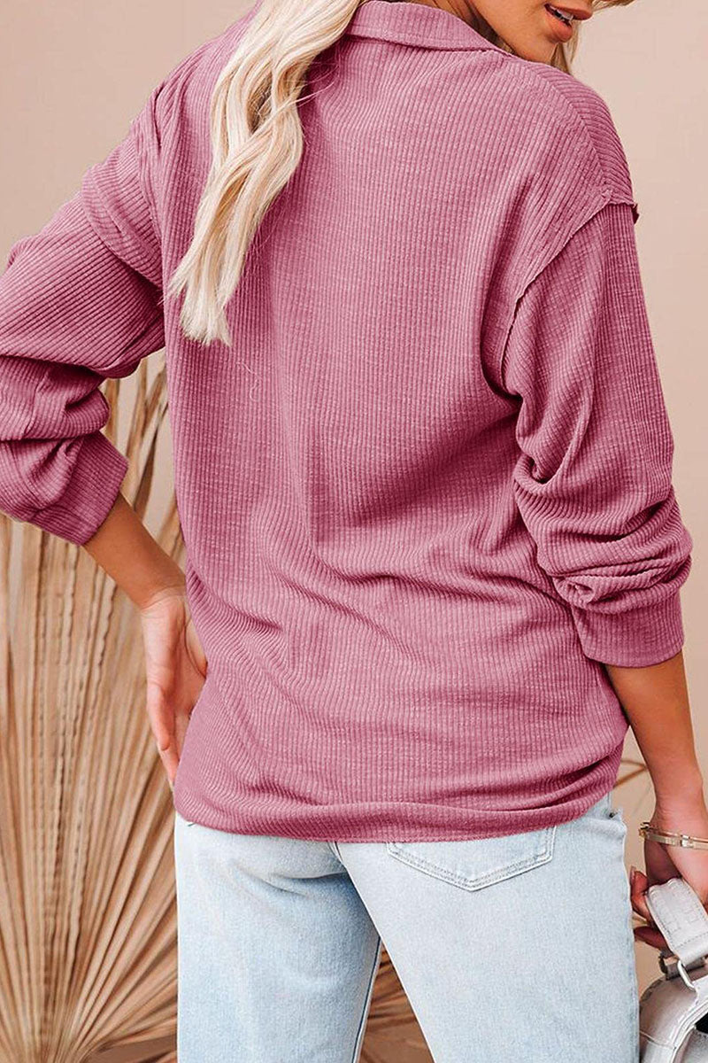 Stilla | T-shirts Med V-hals i Ensfarvet Patchwork Mode Street