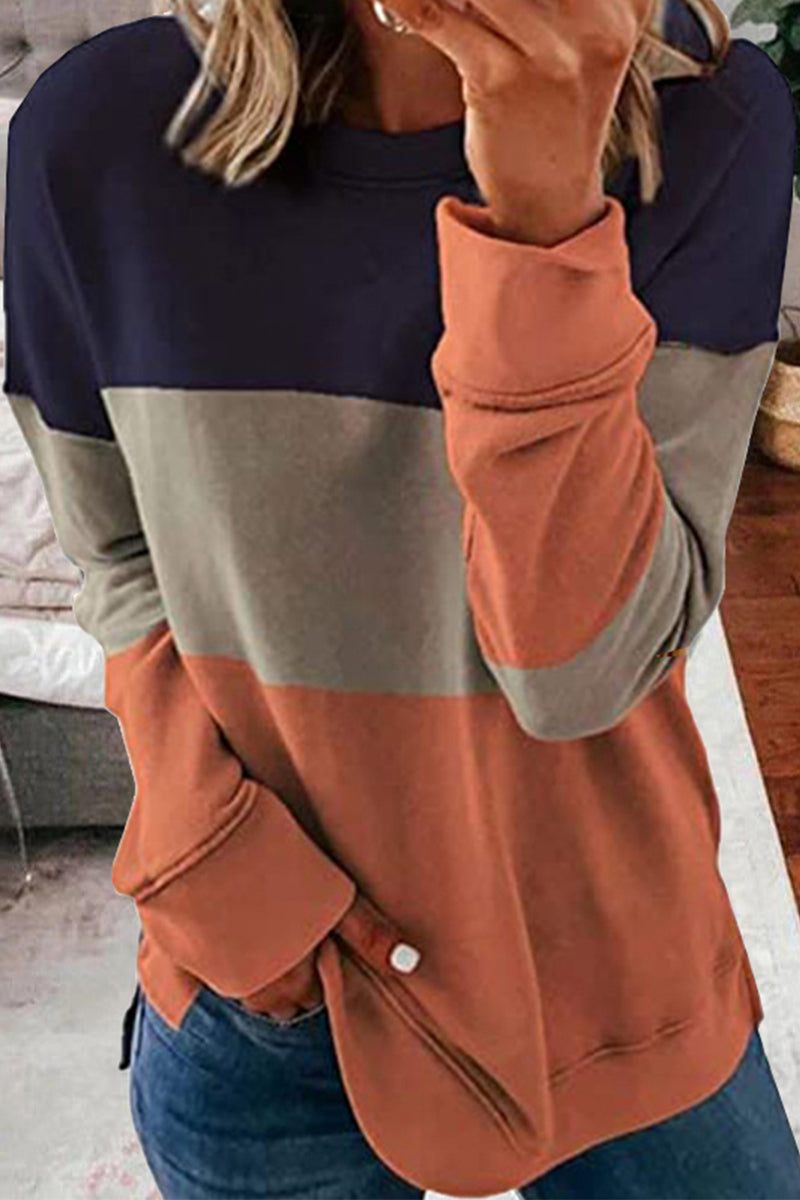 Stilla | Iøjnefaldende T-shirts med Rund Halsudskæring, Casual Patchwork Farver