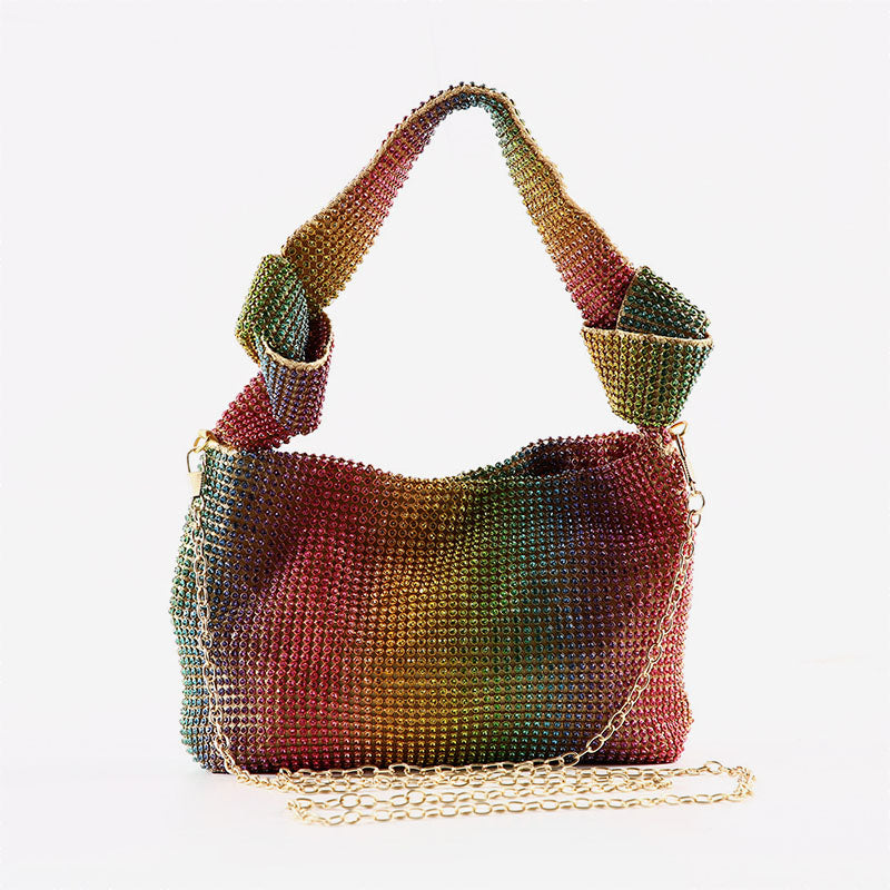Stilla | Mode Solid Rhinestone Patchwork Tasker
