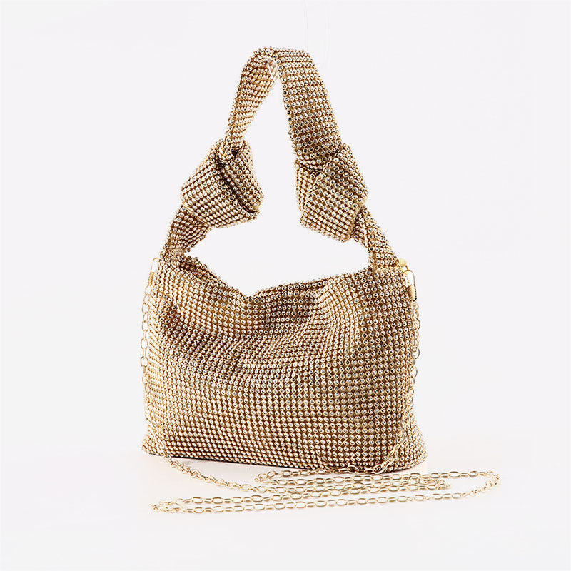 Stilla | Mode Solid Rhinestone Patchwork Tasker