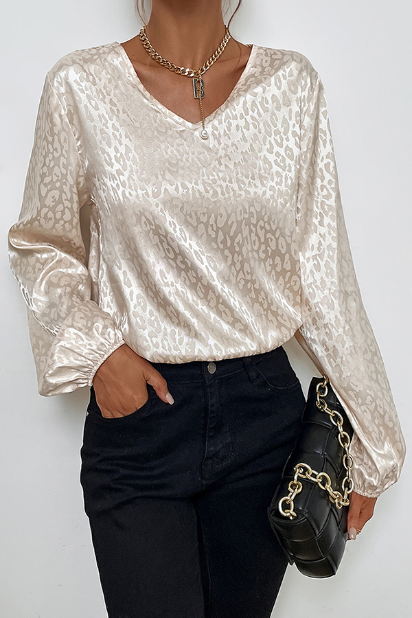 Stilla | Elegante Patchwork Basics Bluser Med V-udskæring