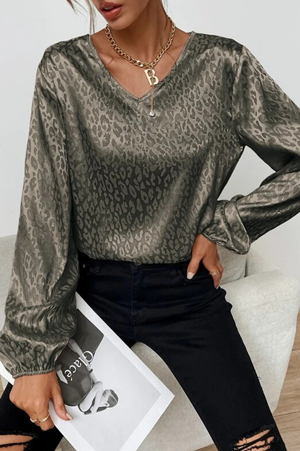 Stilla | Elegante Patchwork Basics Bluser Med V-udskæring