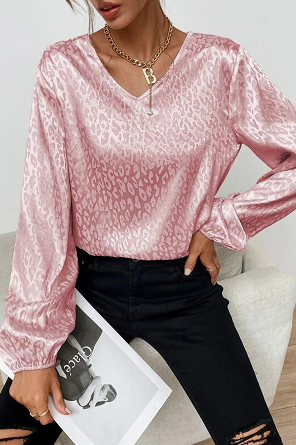 Stilla | Elegante Patchwork Basics Bluser Med V-udskæring
