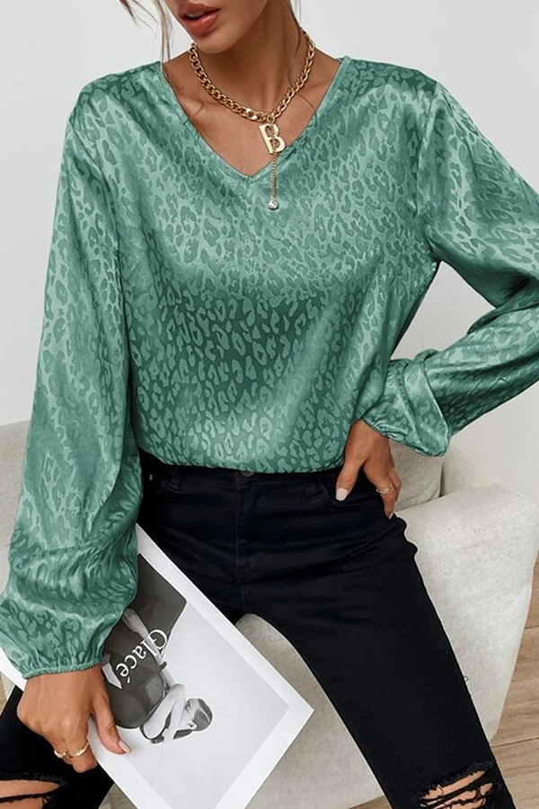Stilla | Elegante Patchwork Basics Bluser Med V-udskæring