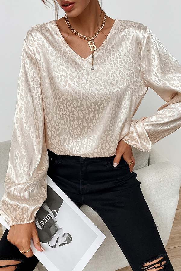 Stilla | Elegante Patchwork Basics Bluser Med V-udskæring