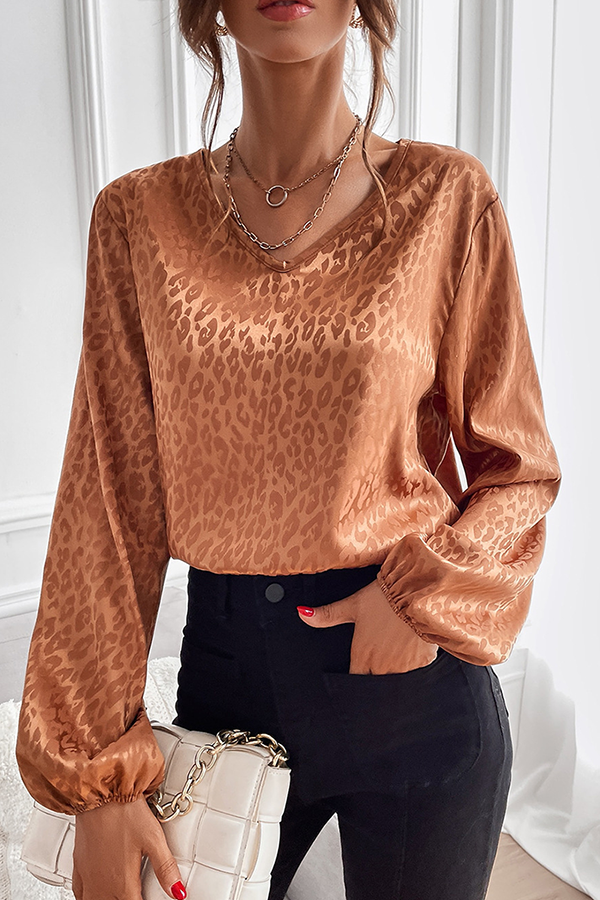 Stilla | Elegante Patchwork Basics Bluser Med V-udskæring