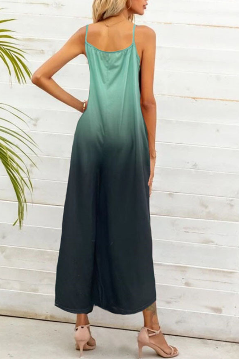 Stilla | Mode Gradual Change Joint Spaghetti Strap Straight Jumpsuits