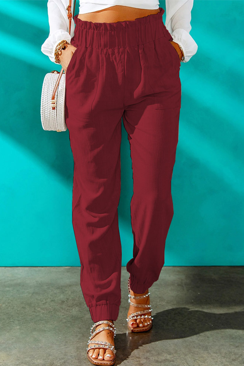Stilla | Afslappet Solid Patchwork Harlan Høj Talje Harlan Solid Farve Bund