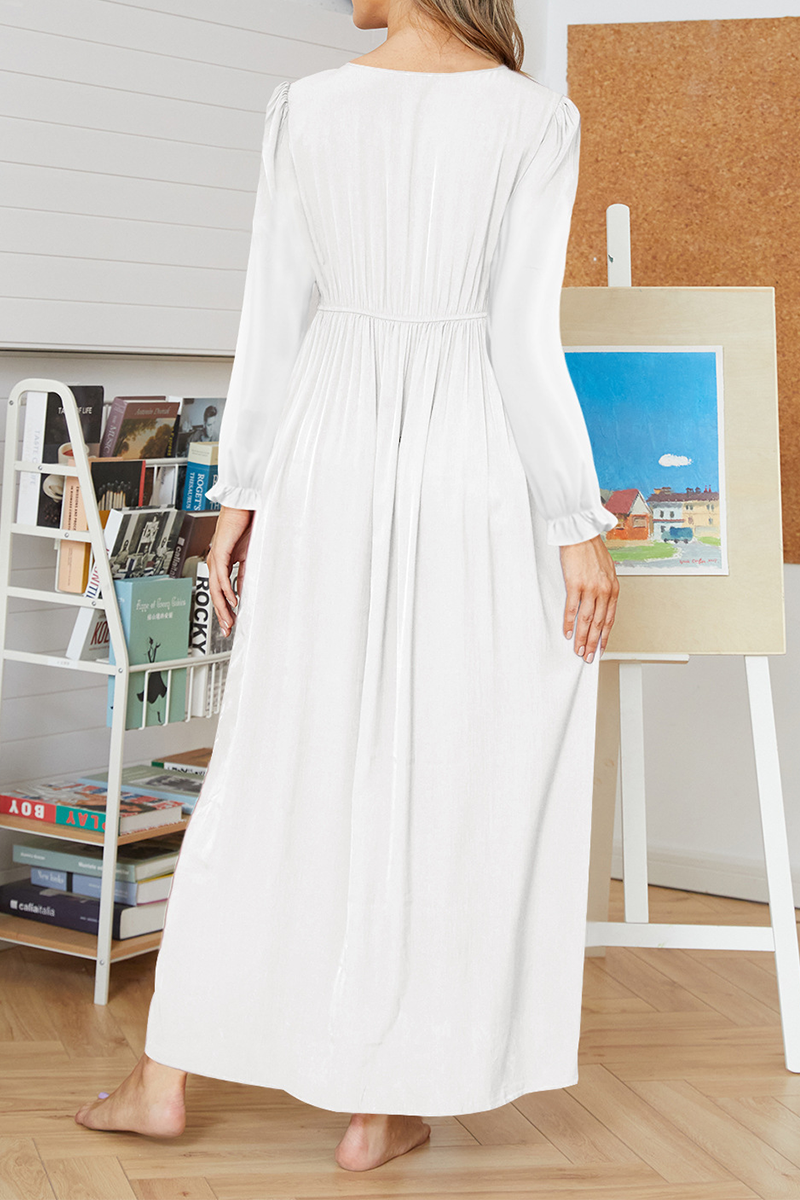 Stilla | Mode Solid Blonde V-hals Lige Kjoler