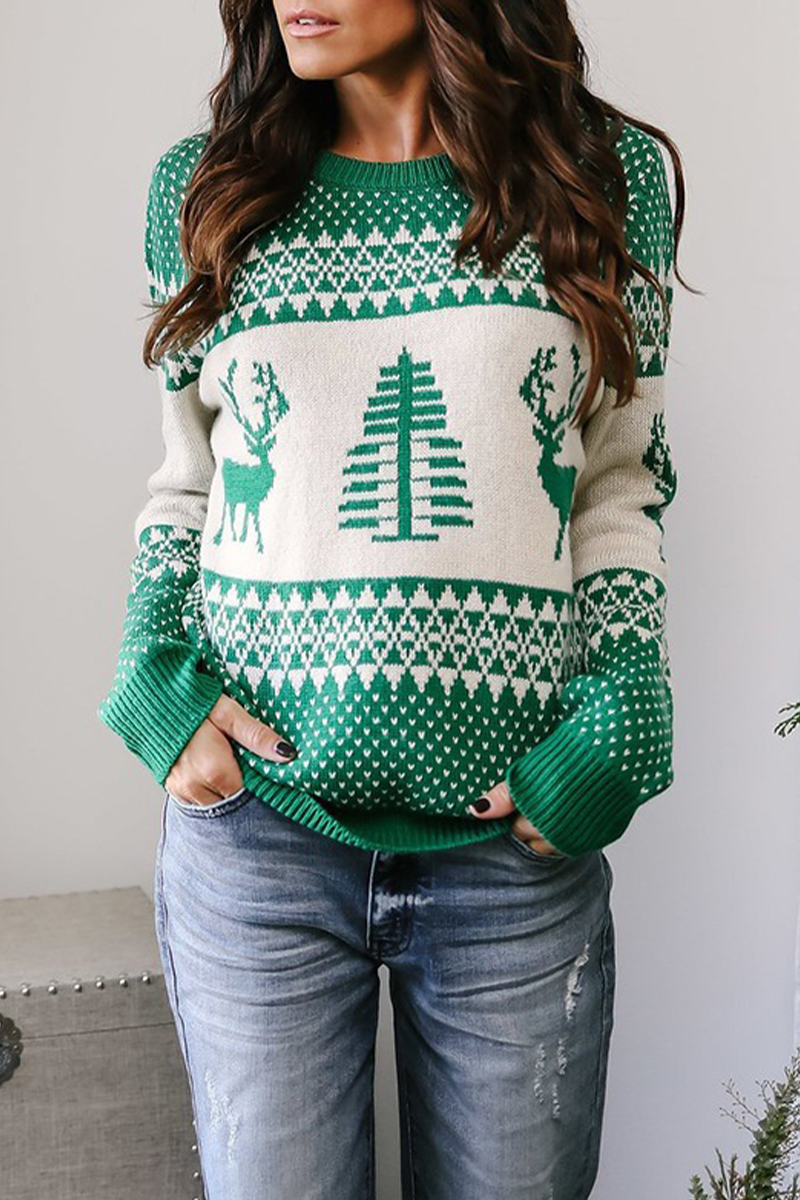 Stilla | Casual Rund hals trøjer med trykt patchwork