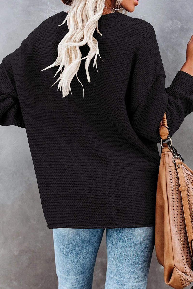 Stilla | Casual V-udskæring Pullover Med Fast Loop