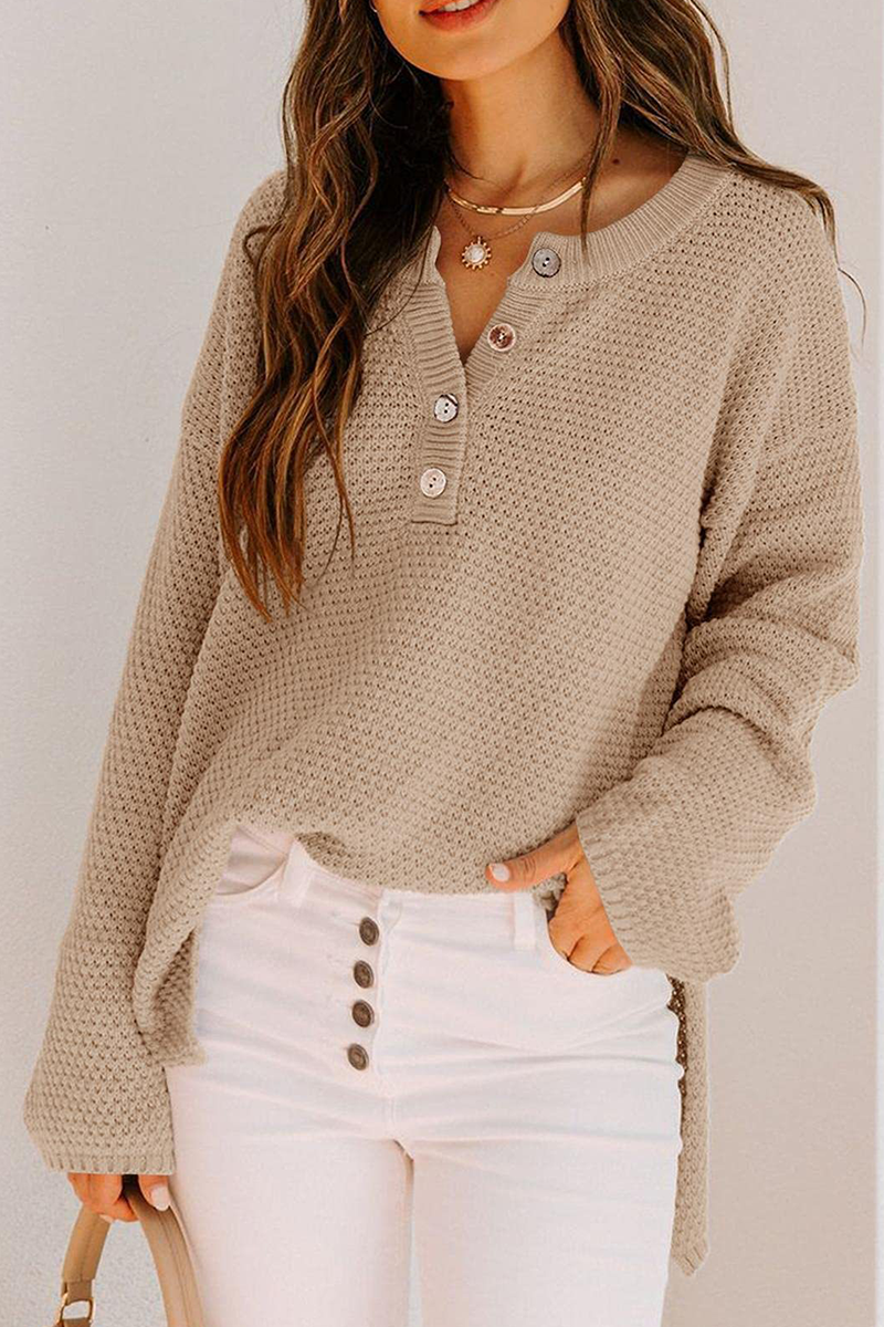 Stilla | Casual V-udskæring Pullover Med Fast Loop