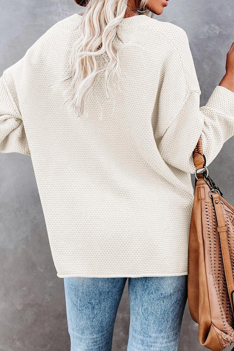 Stilla | Casual V-udskæring Pullover Med Fast Loop
