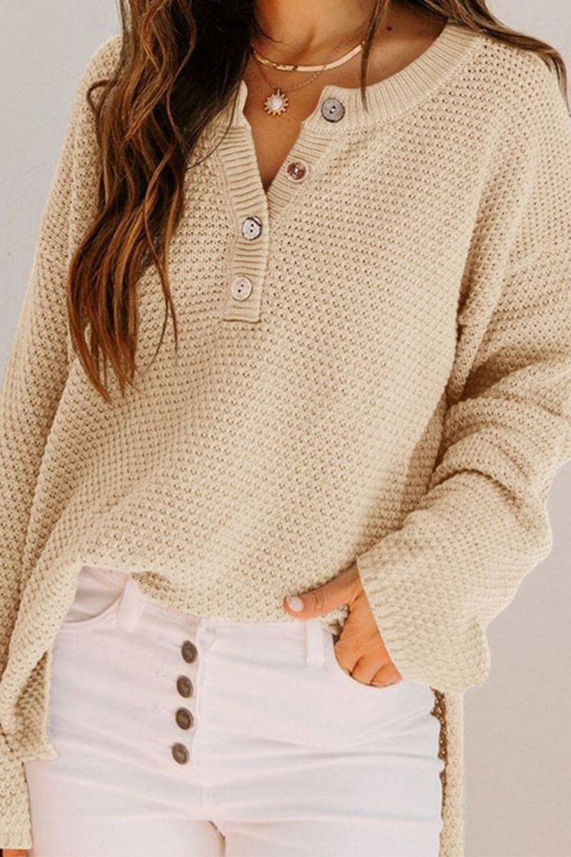 Stilla | Casual V-udskæring Pullover Med Fast Loop
